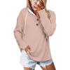 Women's Fashionable Casual Long Sleeved Solid Color Shoulder Hooded Top