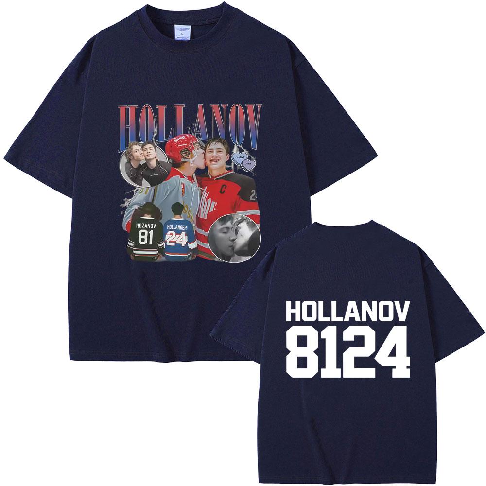 Heated Rivalry Shane Hollander Ilya Rozanov Hollanov 2481 Graphic Tshirt Men Women Fashion Casual T Shirts Male Vintage Tshirt