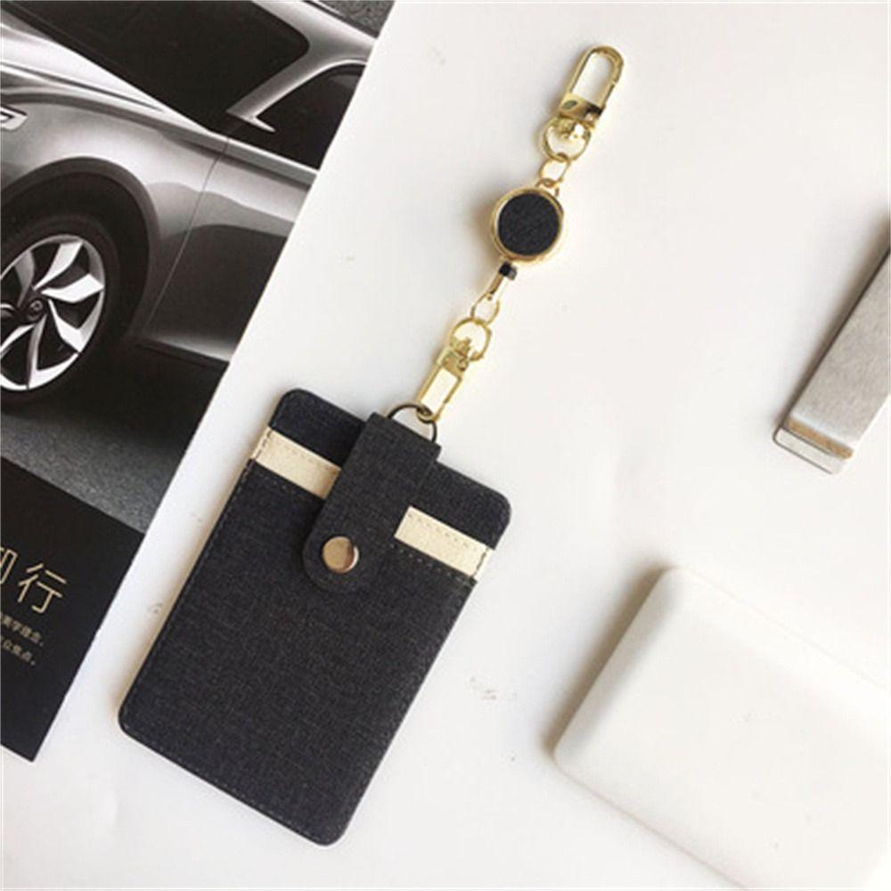 Extendable Retractable Badge Reel Pull Keyring Easy Pull Buckle ID Lanyard Key Ring Name Tag Elastic Metal Badge Holder