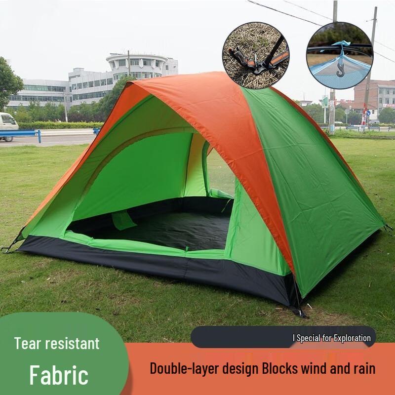 Outdoor Camping Manual Setup Double-Layer Tent