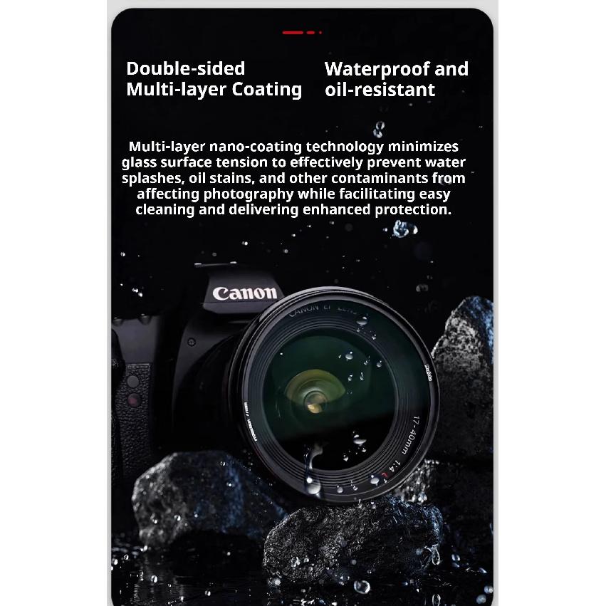Haida BlackStone Obsidian UV Filter with Multi-Layer Double-Sided Coating High-Definition Light Transmission