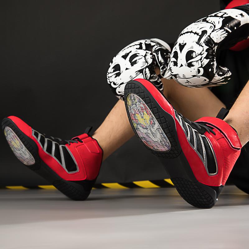 Мужская/женская боксерская борцовская обувь для подростков, легкая противоскользящая обувь для тренировок, боевая обувь, мотоциклетные ботинки