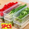 Коробки для хранения в холодильнике, контейнер для свежих продуктов с луком-пореем, контейнер для продуктов, криспер для холодного хранения, герметичный органайзер для холодильника с крышкой, банки