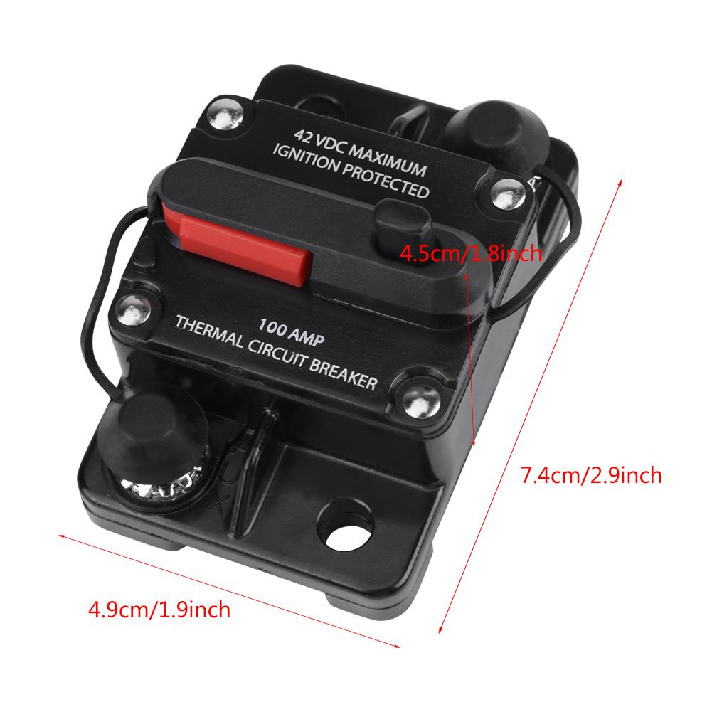 DC12V42V Автомобильный стерео аудиовход Встроенный автоматический выключатель Ручной сброс(100A)