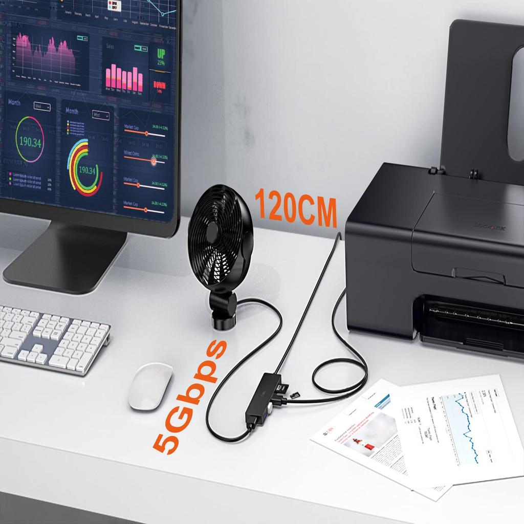 TSUPY USB-концентратор USB-концентратор SD Micro SD 5 портов 120 см Питание от шины Легкий Компактный Совместим с PS4 Ноутбуки Удаленная работа Удаленная работа из дома 3.0