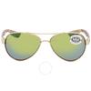 Costa Del Mar Loreto Green Mirror Polarized Glass Ladies sunGlasses Lr 64 Ogmglp 56 6s4006 400622 56