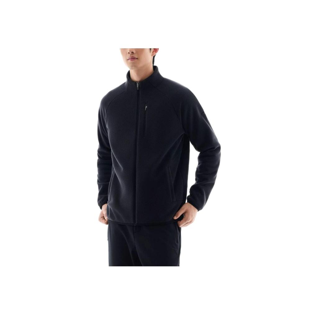 Anta Теплый спортивный вязаный свитер с воротником-стойкой, мужские топы, базовый, черный 952447702-3