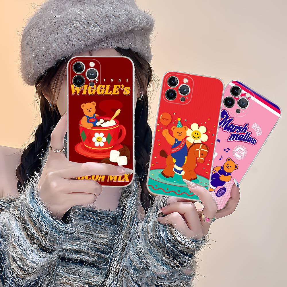 Мультяшный Милый W-Wiggle W-WiggleS Чехол для Телефона Для IPhone 17 16 15 14 13 11 12 Pro Max 16 Plus Прозрачный