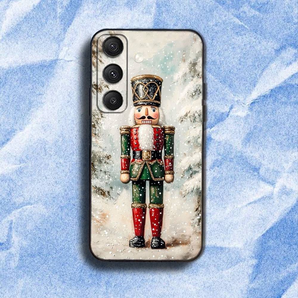 N-NutcrackerS C-Christmas Phone Case For Samsung S 25,24,23,22,30,21,10,9,Ultra,Plus,Lite,FE,4,5G Black Soft Case