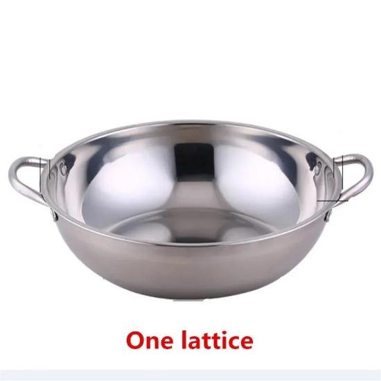 28-30 см нержавеющая сталь 1,5 мм 2 решетки толстая двойная уха супница горячая кастрюля двойная разделенная посуда тарелка индукционная плита