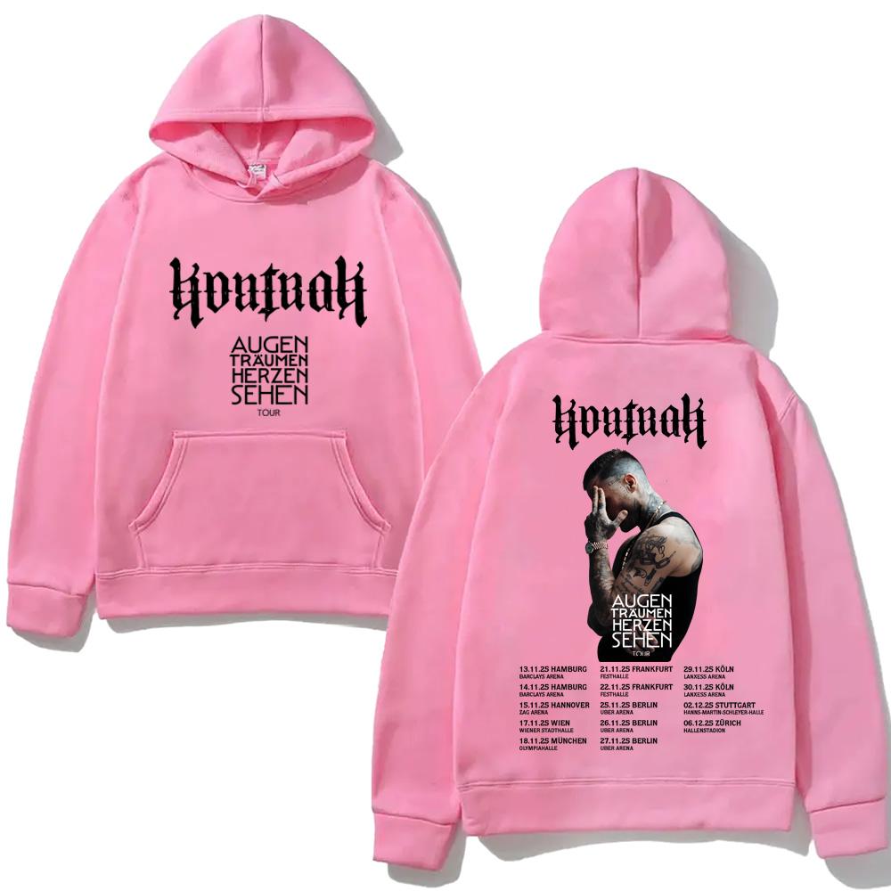 Kontra K 2025NEW Толстовка с графическим принтом Панк Свитшот AUGEN TRÄUMEN HERZEN SEHEN TOUR Популярная одежда Толстовки Унисекс Пуловеры