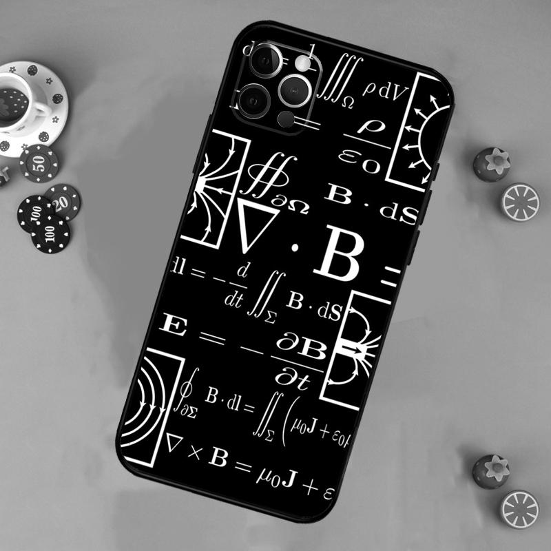 Чехол для телефона с формулами по физике, науке, математике для iPhone 13 16 15 11 12 14 Pro Max 13 12 mini XR 15 16 Plus 16e Cover Funda