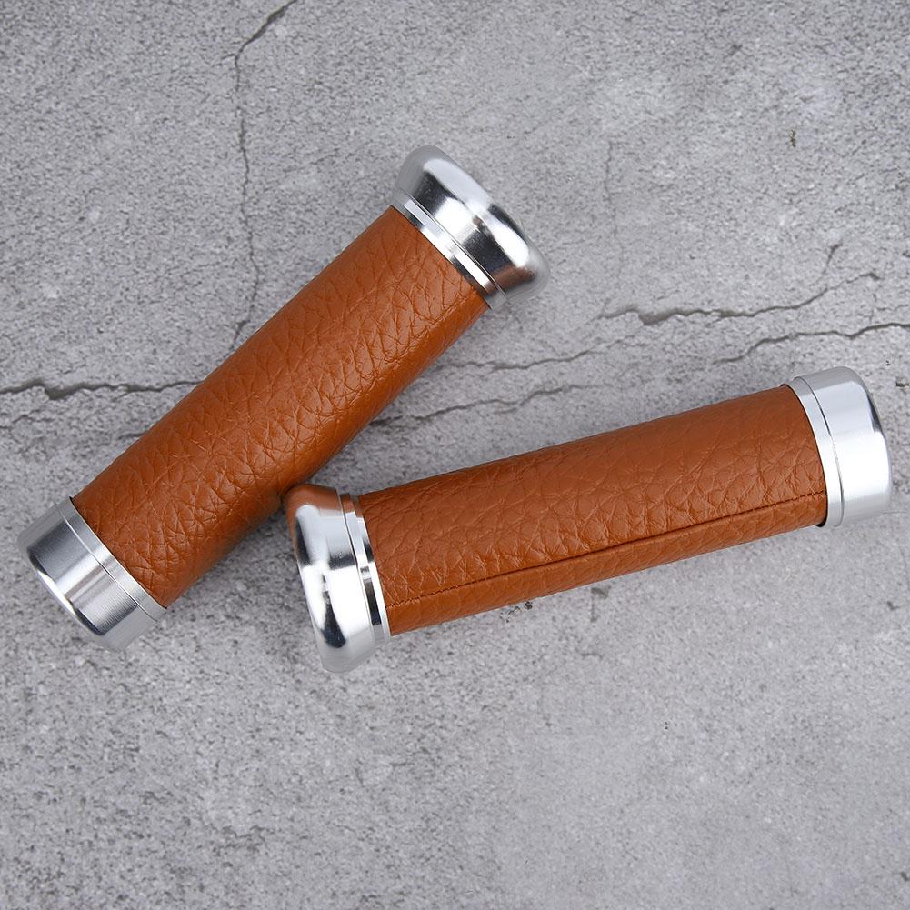 Универсальные мотоциклетные ручки руля, противоскользящие, защитные аксессуары, замена (коричневый)