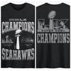 Супербоул LX 2026 Чемпион Seahawks Памятная Футболка Унисекс Летняя Новая Хлопковая Оверсайз Футболка Хип-Хоп Уличная Одежда Оверсайз Футболка