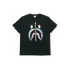 Мужская футболка A Bathing Ape с принтом 'Shark Face' и молнией до середины, цвет 'Черный' BAPE19SS-009