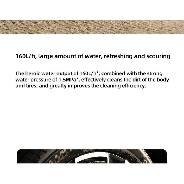 Original Xiaomi Mijia Wireless Car Washer 2 160L/h Large Water Volum Efficient Flushing High Pressure Wireless cleaning Lavage