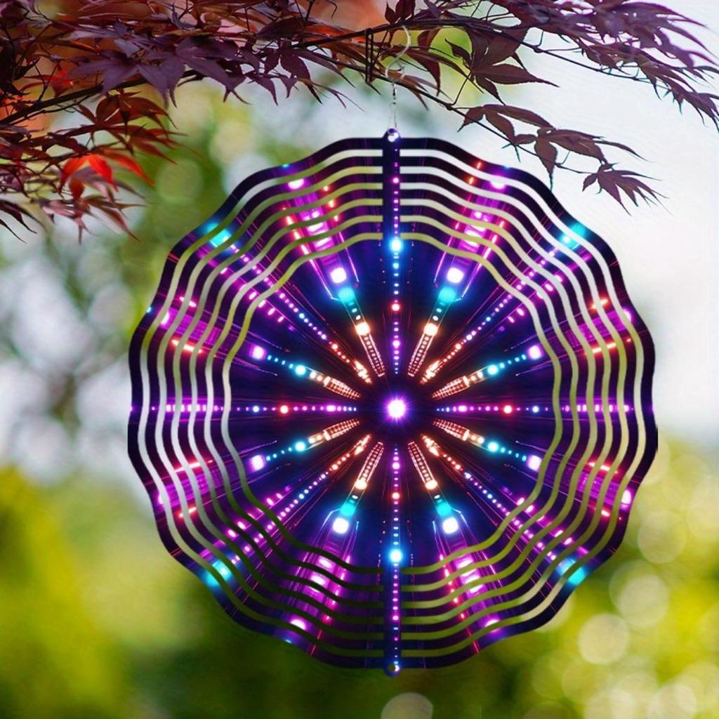 10 Inch Hanging Wind Chime with 360 Degree Hook Spinning Art Decor for Garden Courtyard Spring Summer Outdoor Decoration Classic Gift Idea