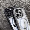 KEYSION Magnetic Transparent Phone Case for MagSafe for iPhone 15 16 Pro Max 16 Plus 16e Lens Protector Metal Stand Shockproof Cover