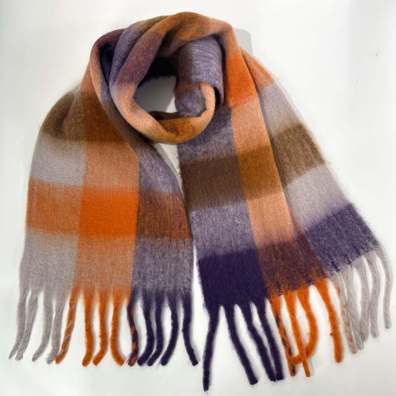 Scarf Warm Scarf Large Shawl Plaid Plaid