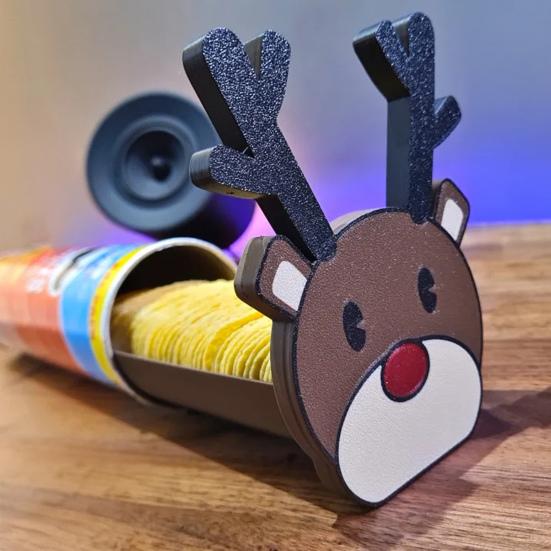 Держатель для картофельных чипсов Поднос-слайдер для чипсов с функциональной крышкой Многоразовый диспенсер для чипсов Больше никаких сломанных чипсов Слайдер для банок с чипсами