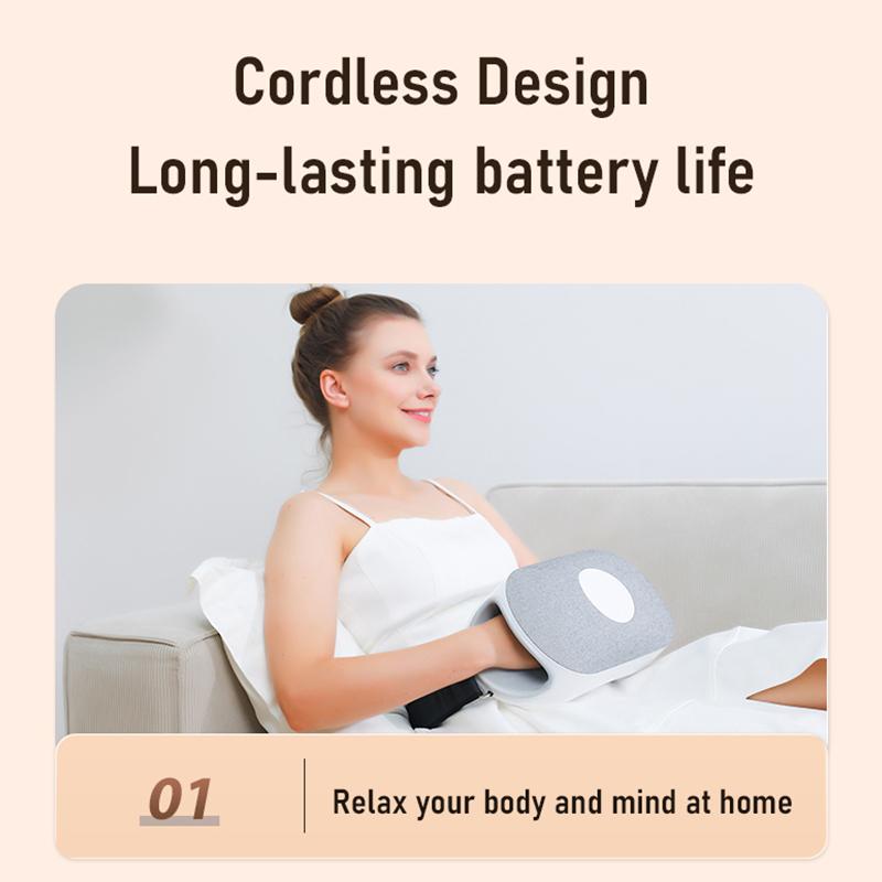 Электрический ручной массажер для живота, вибрационный массажер с горячим компрессом и 3 режимами, улучшает запор и метеоризм