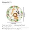 Forest Animal Themed Party Supplies Birthday Decorations Arrangement Props Paper Plates Paper Cups Paper Tissue Banners Tablecloths