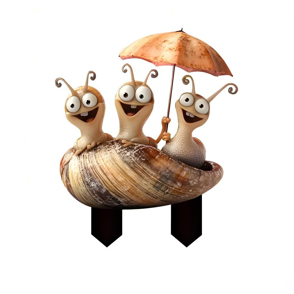 Милая фигурка слона, креативная статуэтка улитки, скульптуры, садовые напольные колышки, бонсай