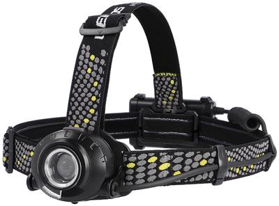 LED Headlight Lumens Brightness 8 Hours of Continuous Use Rear Recognition Uses 3 AA Batteries or Dedicated Rechargeable Battery Head Wars [520