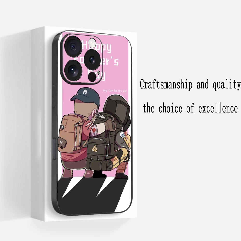 Rainbows Sieges 6 hot game poster Phone Case For iPhone 17 16 e 15 14 13 12 Plus Mini Pro Max Soft black Shockproof Cover