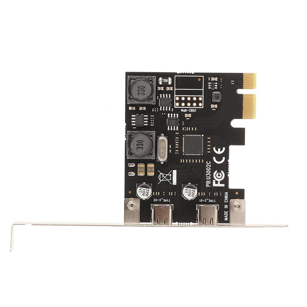 PCI E To Type C Expansion Card Super Speed 5Gbps 2 Ports Independent Intelligent Insurance Expansion Card for Win