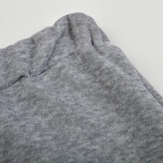 2 шт./компл. осенние брюки с капюшоном, комплект со свободной эластичной резинкой на талии, длинными рукавами, с капюшоном, однотонный, сохраняет тепло, толстый