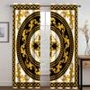 Роскошные золотые шторы из полиэстера с абстрактным принтом в стиле барокко для спальни, офиса, кухни, гостиной, оформления окна, домашнего декора, 2 шт.