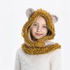 2020 осень и зима новая детская шерстяная шапка мультяшный животный медведь шапка с бахромой вязаный шарф для сохранения тепла зимой