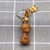 Bag Pendant Engraving Wood Carving Craft Buddha Guanyin Key Ring Keychain Keyfob Car Accessories
