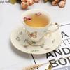 Rural Style Ceramics Coffee Cup and Saucer Afternoon Tea Mug Flower Tea Cup Water Cups Coffee Mug  Breakfast Cup Milk Mugs