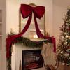 Satin Xmas Tree Topper Bows Elegant Ribbon Bowknot Decorations  Festive Indoor Home Decor