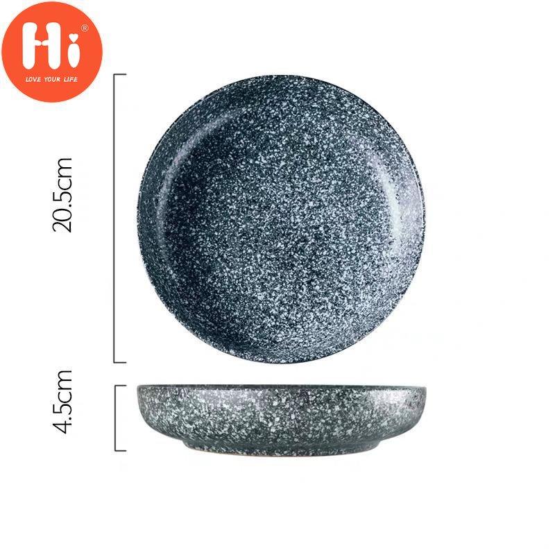 Скандинавская креативная керамическая круглая глубокая тарелка для супа, большая емкость, салат, макароны, простая кухонная Рождественская декоративная обеденная тарелка, посуда