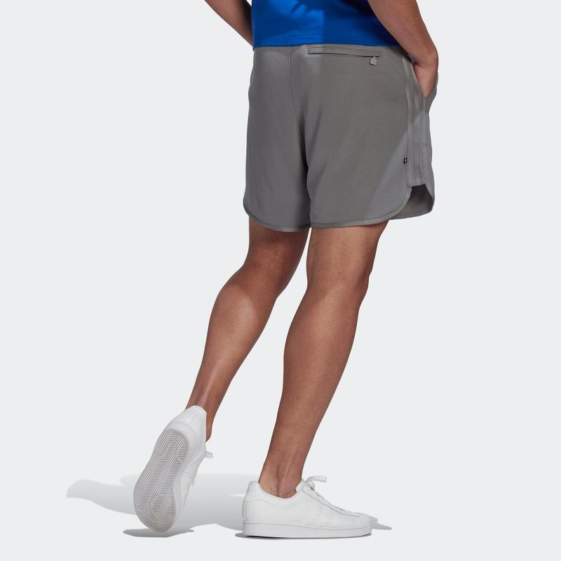 adidas Мужские спортивные шорты с однотонным логотипом Originals Trefoil, серые HR6946