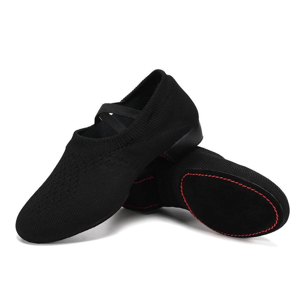 Летающая тканая танцевальная обувь для балета, йоги, домашняя дышащая танцевальная обувь с плоской подошвой для женщин и девочек, танцевальная обувь для учителей