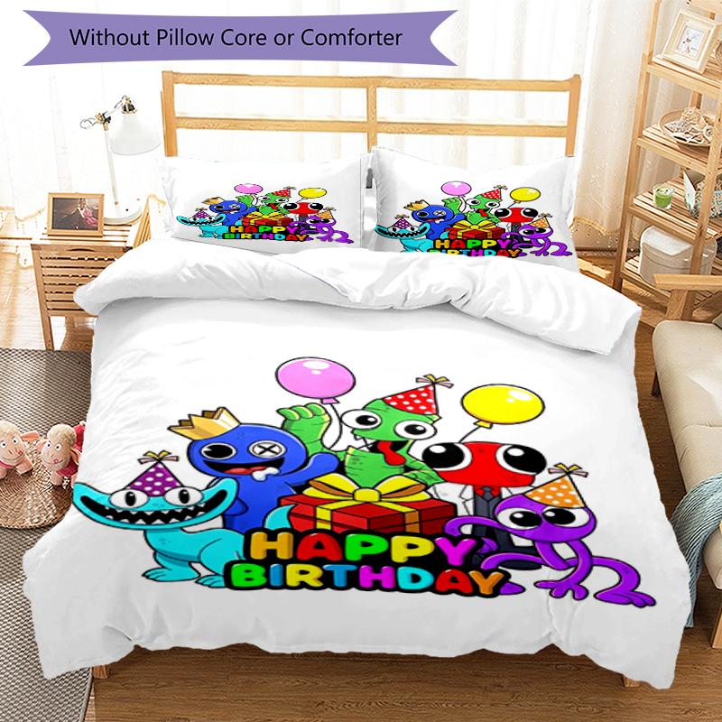 3pcs Garten of Banban Bedding Set Duvet Cover Closure Includes 1 Duvet Cover & 2 Pillowcases, Soft and Comfortable for All Seasons.