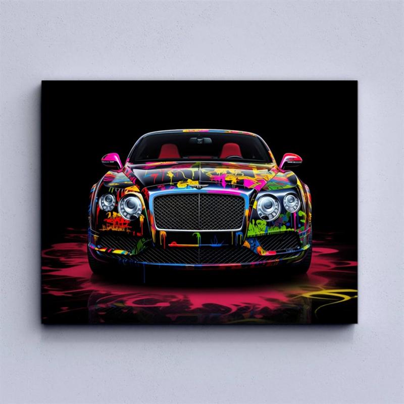 Горячий Красочный Неон C8 Роскошный Автомобиль Пресс Качественный Плакат Эстетика Искусство Домашняя Стена Холст Домашняя Комната Водителя Гараж Жилой Декор Дизайн