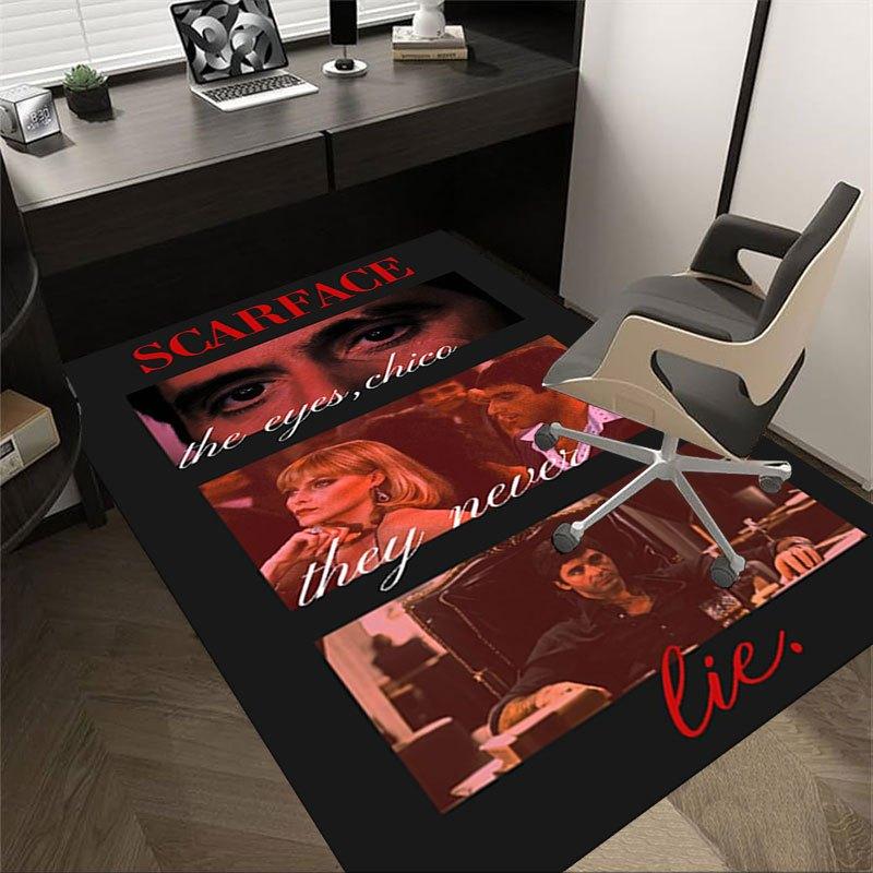 1 шт. Коврик для офисного кресла Scarface, Мягкий, Удобный, Всесезонный, Идеально подходит для дома, спальни или офисного декора, Идеальный подарок для