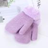 Детские перчатки с плюшем, толстые перчатки с закрытыми пальцами, сохраняют пальцы в тепле, детские перчатки, детские