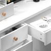 Vanity White Dressing Table with Sliding Mirror & Stool 4 Drawers Home High-end Bedroom Dressing Cabinet Integrated Small Apart