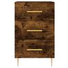 Nightstand Smoked Oak 40x40x66 cm Engineered Wood