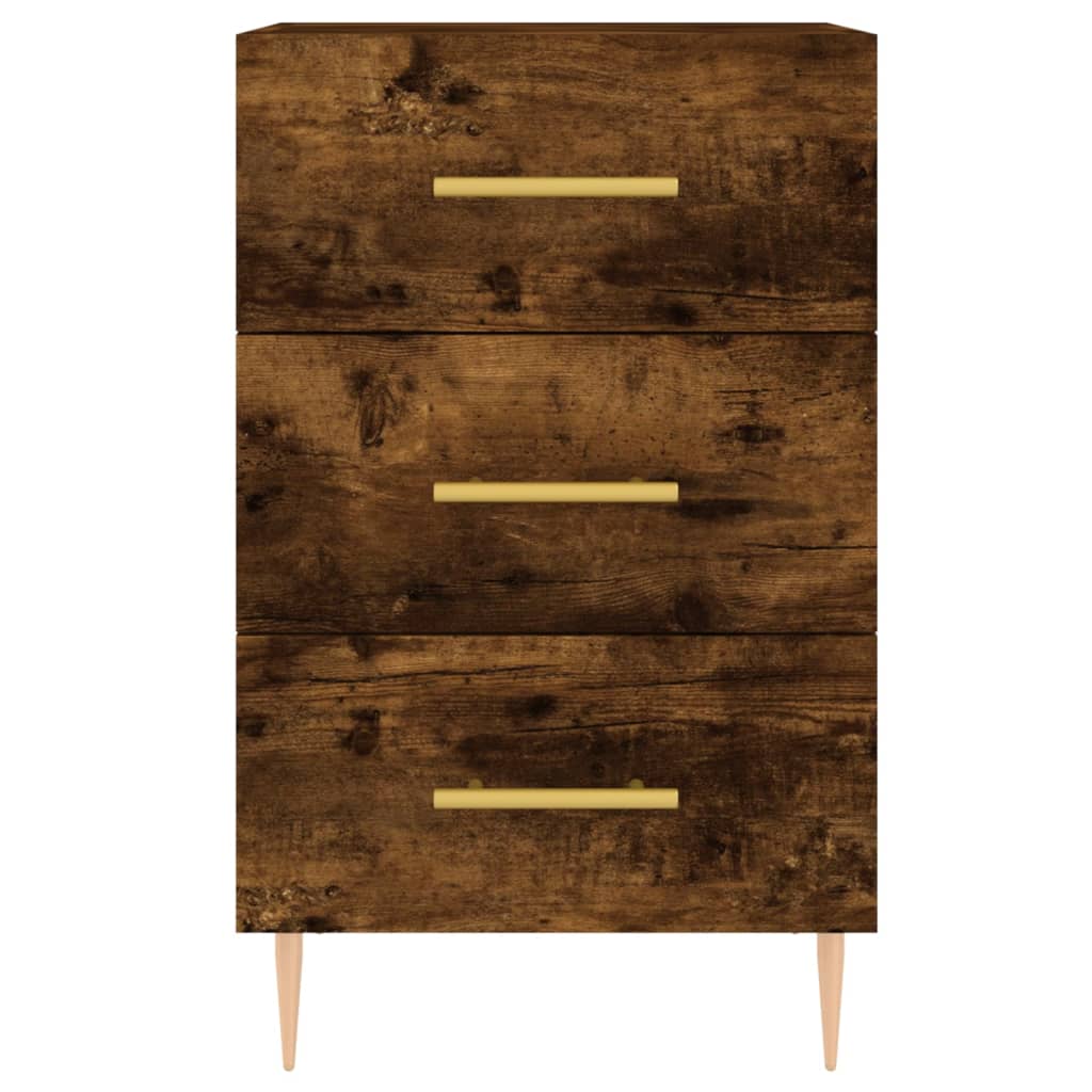 Nightstand Smoked Oak 40x40x66 cm Engineered Wood