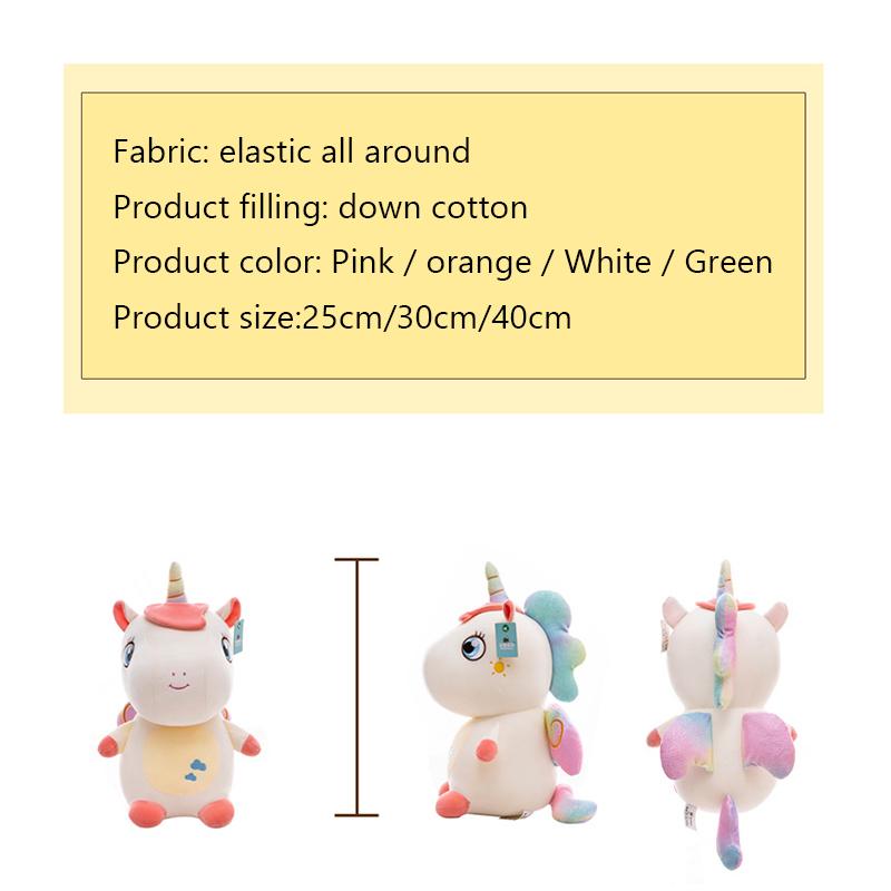 Unicorn Plush Toy Cute Soft Stuffed Animal Birthday Party Home Décor for Kids Babies