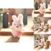 Soft Crystal Plush Dog Keychain Cute Bunny Plush Toy With Pp Cotton Filling