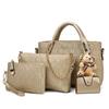 2024 Summer Women's Crocodile Pattern Handbag Set - Four-Piece with Bear Shoulder and Messenger Bags