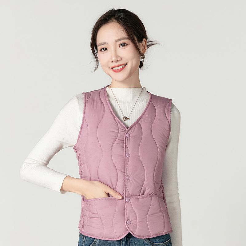 Autumn and Winter Waistcoat Ladies Plus Velvet Fashion Korean Version of The Wild Waistcoat Thickened Warm Inner Wear Slim Outer Wear